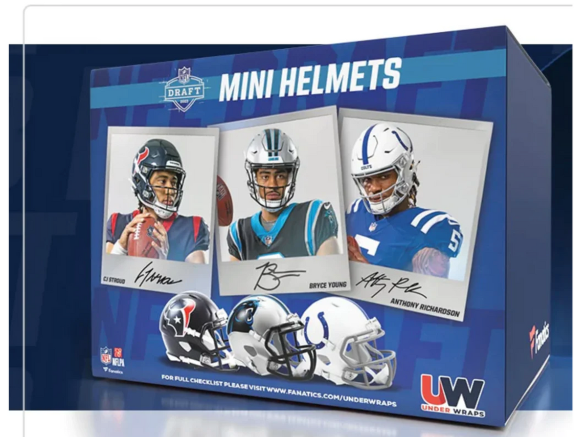 2023 Fanatics Under Wraps Autographed NFL Draft Mini Helmet Box Sealed