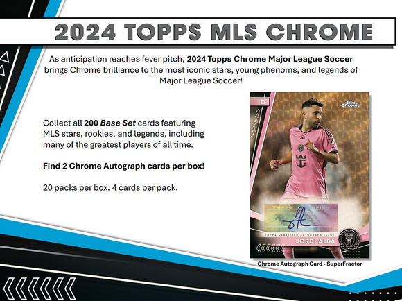 *ON SALE TONIGHT* 2024 TOPPS MLS CHROME HOBBY BOX