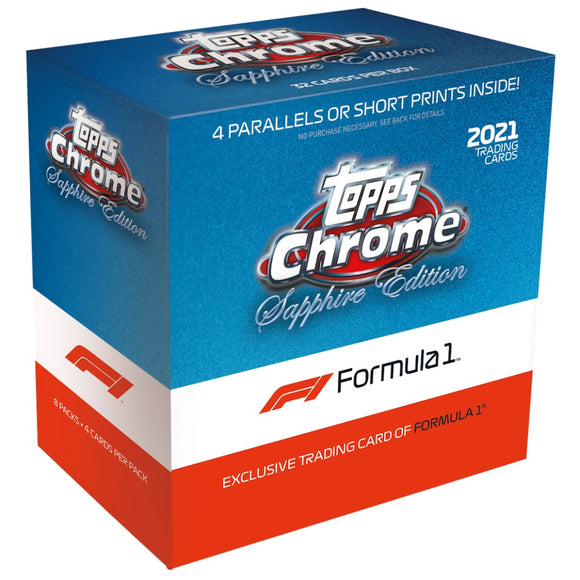 2021 Topps Chrome Formula 1 Racing Sapphire Edition Box + FREE BOX