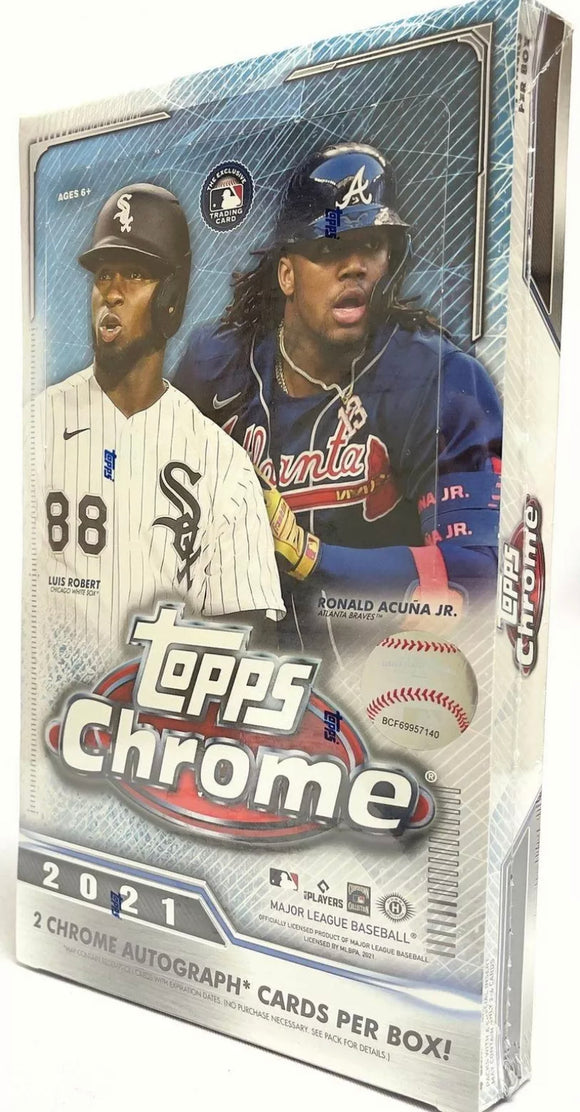 *WORLD SERIES TONIGHT ONLY SPECIAL* 2021 Topps Chrome Baseball HOBBY BOX